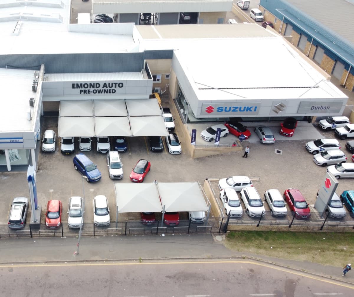 Suzuki Durban (Emond Auto) dealership aerial view